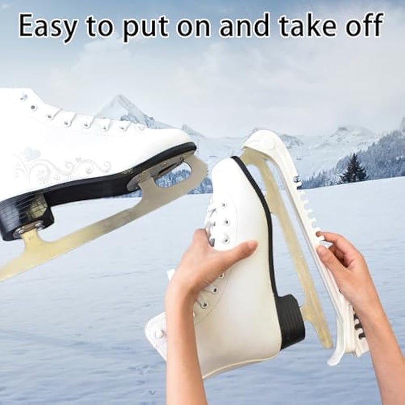 Ice Skate Guards Ice Skate Blade Covers Ice Skating Protector with Adjustable Buckle Ice Hockey Skate Equipment Accessories for Kids Adults Ice Skating, Figure Skates, Hockey - Image 3